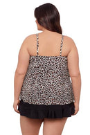 AQUA GREEN WOMEN KEYHOLE HIGH NECK TANKINI TOP SIZE S - SEEING SPOTS - Brand New