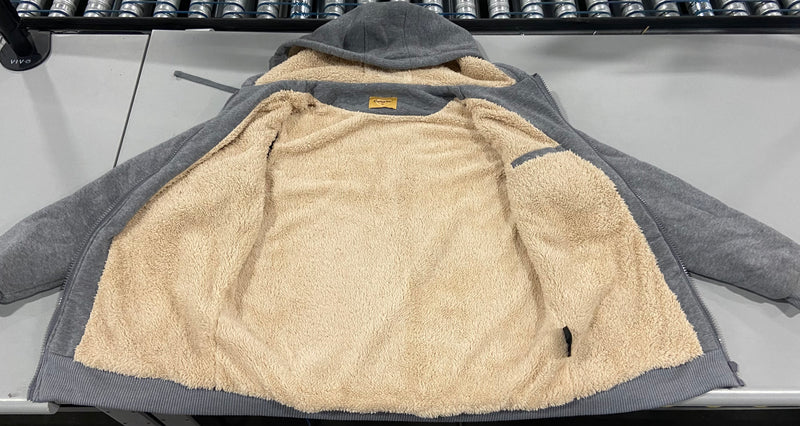 FJ23001 CENTRO SWEATER WITH FULL ZIP GRAY SIZE MEDIUM - Brand New