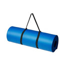 Amazon Basics 1/2" Yoga Mat with Carrying Strap 74"x24"x0.5", Non-Slip, Blue - Brand New