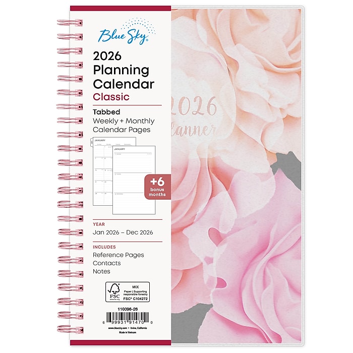 BLUE SKY 2026 BLUE SKY JOSELYN 5" X 8" CALENDAR YEAR WEEKLY - MULTICOLORED - Like New