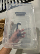 CETOMO 6LX6 PACK STORAGE BOXES, STORAGE BOX WITH LIDS AND HANDLE,CLEAR, 6L-6PACK - Like New