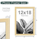 FrameWorks 12”x18” Wooden Poster Frame, Classic Natural Oak - 2 Pack - Brand New