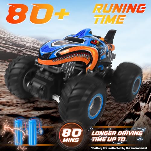 BESWIT MK724A 1:16 REMOTE CONTROL CAR or MONSTER TRUCK - BLUE/ORANGE - Like New