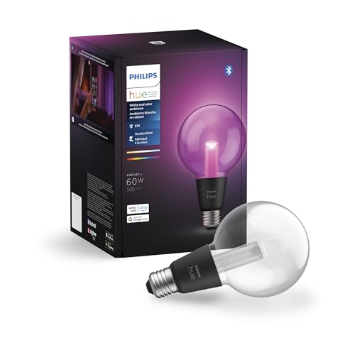 PHILIPS HUE LIGHTGUIDE G30 SMALL GLOBE SMART LED BULB - BLACK - Like New