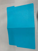 OFFICE DEPOT 2-TONE FILE FOLDERS, 1/3 CUT, LETTER SIZE, PACK OF 24 - TEAL - Like New