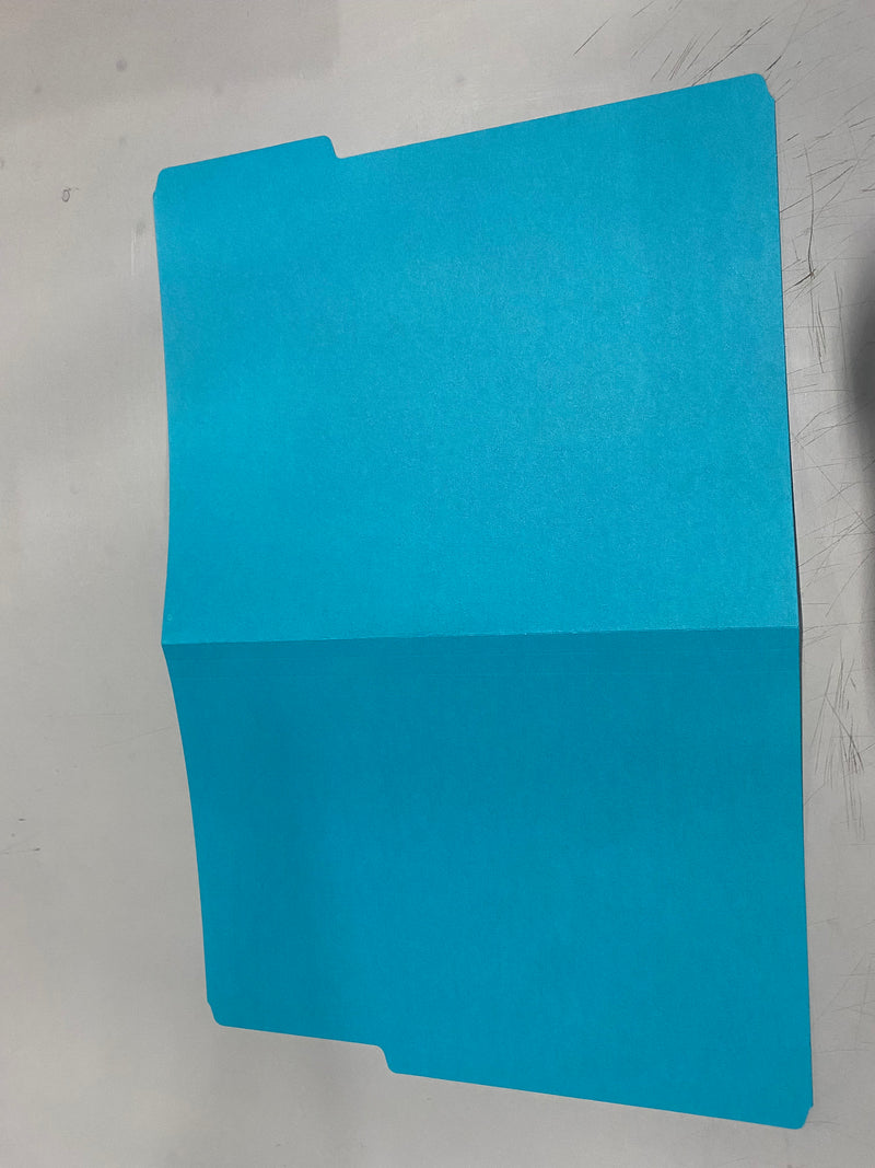 OFFICE DEPOT 2-TONE FILE FOLDERS, 1/3 CUT, LETTER SIZE, PACK OF 24 - TEAL - Like New