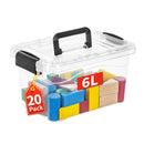 CETOMO 6LX20 PACK STORAGE BOXES, STORAGE, ORGANIZATION, 5013-6L20 PACK - CLEAR - Like New