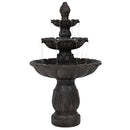 Sunnydaze Classic Tulip 46" Tiered Outdoor Water Fountain 3-Tiered Outdoor Brown - Like New