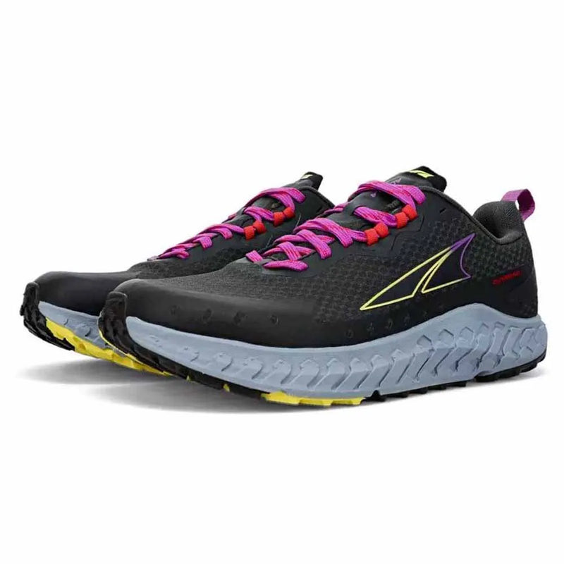 ALTRA OUTROAD RUNNING SHOES BLACK PURPLE - SIZE: WOMEN 9 - BLACK PURPLE - Like New