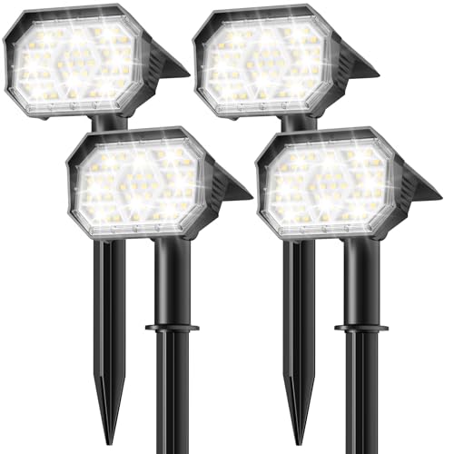 Brightown 4Pack Solar Spot Lights Outdoor with 58 LED & 1800mAh - Brand New