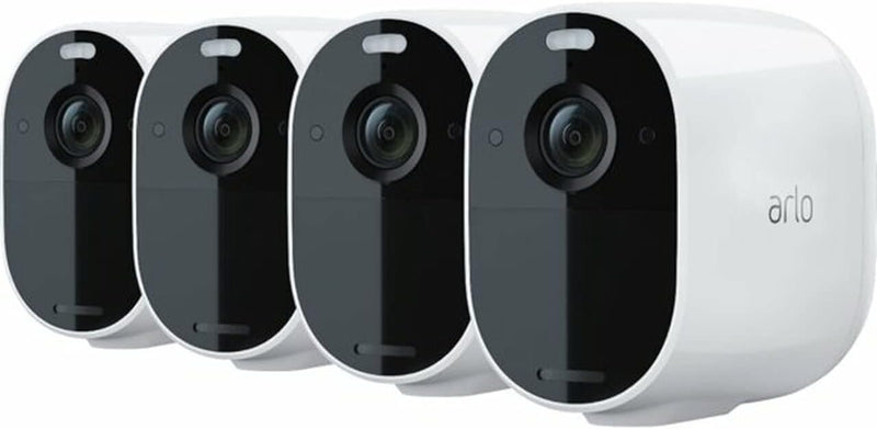 Arlo VMC2430-100NAR Essential Spotlight Wireless Camera (4 Pack) 1080p – White Like New