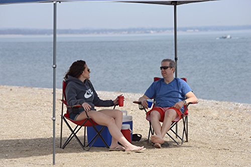 SHELTERLOGIC QUIK SHADE CHAIR PORTABLE FOLDING CHAIR ARM REST CUP HOLDER - RED - Like New