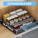 MCBECDY EXPANDABLE PULL OUT CABINET ORGANIZER WITH SLIDING DRAWER - BLACK - Like New