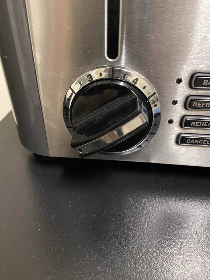 CUISINART ELEMENTS 4-SLICE TOASTER BAGEL STAINLESS STEEL MODEL - GRAY - Like New