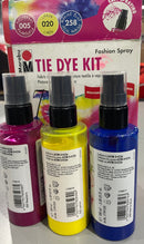 MARABU TIE DYE KIT FASHION SPRAY SET - RASPBERRY, LEMON , MARINE BLUE - Like New