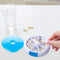 GENERIC TRAVEL PILL ORGANIZER, 7 COMPARTMENTS - WHITE/BLUE - Like New