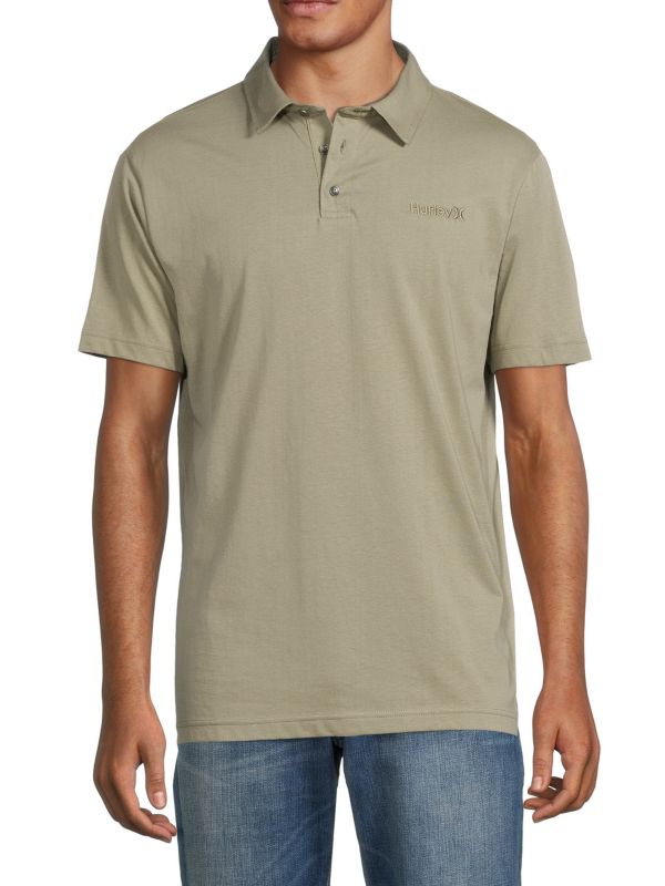 HURLEY WANDER ON ONE & ONLY LOGO POLO - SIZE: MEN L - OLIVE / IGUANA - Brand New