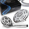 AQUADANCE HIGH PRESSURE 6-INCH / 6-SETTING PREMIUM RAIN SHOWER HEAD - SILVER - Like New