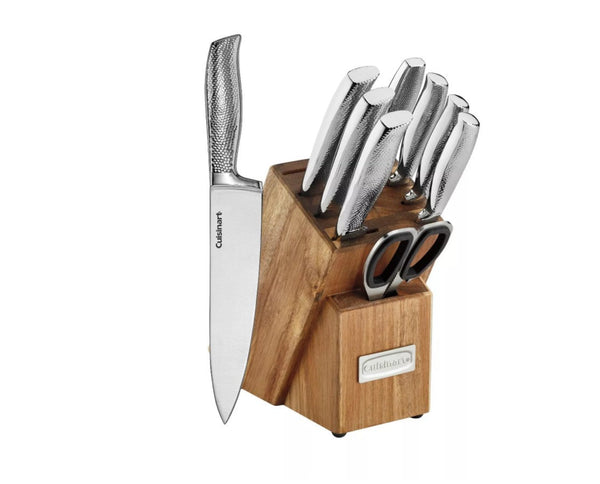 Cuisinart Classic 10 Pieces Hammered Knife Block Set - - Scratch & Dent