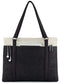 WXNOW WOMEN LAPTOP TOTE BAG CANVAS HANDBAG PURSE SHOULDER BAG - BLACK - Like New