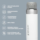 STANLEY QUICK FLIP GO WATER BOTTLE 24-36 OZ PUSH LID LEAKPROOF BPA-FREE - MIST - Like New