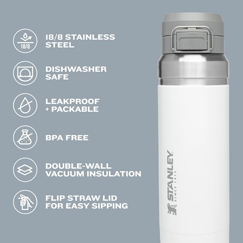 STANLEY QUICK FLIP GO WATER BOTTLE 24-36 OZ PUSH LID LEAKPROOF BPA-FREE - MIST - Like New