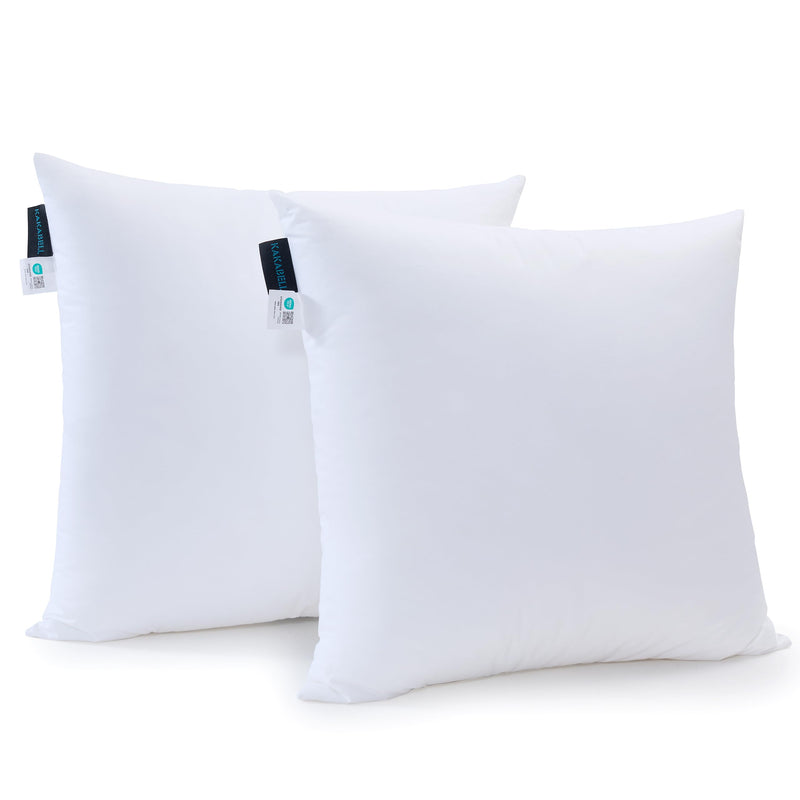 KAKABELL 18x18 PILLOWS INSERT THROW PILLOWS INSERT PACK OF 2 WHITE - Brand New