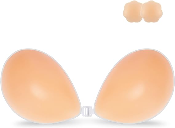 Niidor Adhesive Bra Strapless Sticky Push up Silicone Covers - Scratch & Dent