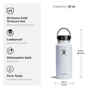 HYDRO FLASK WIDE MOUTH VACUUM INSULATED STAINLESS STEEL BOTTLE - BLACK - Like New