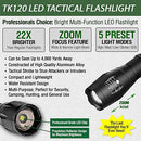 ECOGEAR FX LED FLASHLIGHTS SMALL CAMPING FLASHLIGHTS HIGH LUMENS 2 PACK - BLACK - Like New