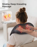SNAILAX SHIATSU BACK NECK MASSAGER WITH HEAT NECK SHOULDER MASSAGER - COAL BLACK - Like New