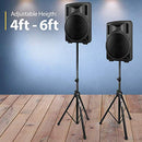 HOLA! MUSIC PAIR OF PA SPEAKER STANDS, PROFESSIONAL HEAVY-DUTY HPS-500PA - BLACK - Like New