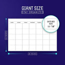 Large Dry Erase Laminated Wall Calendar 24” Inch by 36” Inch Size - Brand New