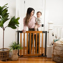 Summer Infant West End Extra Wide Safety Pet Baby Gate 27073Z - Oak & Slate - Like New