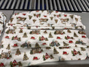 CAL KING ELEGANT COMFORT 4-PIECE HOLIDAY CHRISTMAS VELVET PLUSH FLANNEL - WHITE - Like New