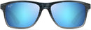 MAUI JIM ONSHORE POLARIZED SUNGLASSES MJ798 - BLUE BLACK STRIPE FADE/BLUE LENS - Like New