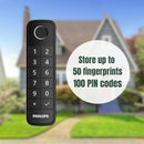 PHILIPS HOME ACCESS WI-FI RETROFIT DOOR LOCK KEYPAD FINGERPRINT SCANNER - BLACK - Like New