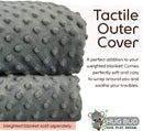 HUG BUD OUTER BLANKET COVER ONLY - QUEEN 60" X 80" - STONE GRAY - Like New