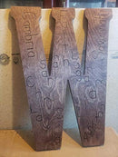23 in. Letter R Unfinished Vintage Monogram Wood Letter - Like New