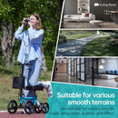 ELENKER YF-9005E STEERABLE MEDICAL KNEE WALKER 10" WHEELS - LIGHT BLUE/WHITE - Brand New