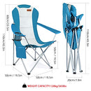 RISEPRO Oversized Camping Folding Chair Heavy Duty Support 265 LBS Steel Frame - Brand New