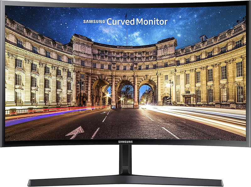 For Parts: Samsung CF390 Series 27" FHD Curved Monitor C27F390FHN Black - CRACKED SCREEN