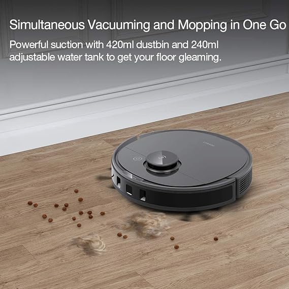ECOVACS DEEBOT T8 AIVI Vacuum mop DX5G Black Missing Accessories and Remote Like New