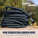 ANUFLES GARDEN HOSE 50FT LIGHTWEIGHT 3-LAYER PVC FLEXIBLE WATER HOSE - BLACK - Like New