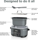 Ninja MC1001 Foodi PossibleCooker PRO 8.5 Quart Multi-Cooker - SEA SALT GRAY - Like New