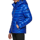 22QMP130 GUESS WOMEN'S MIDWEIGHT PUFFER JACKET SIZE WOMEN L INDIGO - Like New