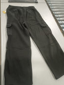 WUHOU MEN'S FLEECE CARGO PANTS SWEAT PANTS W/ 4 POCKETS - SIZE: MEN L - BLACK - Brand New