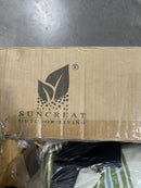 SUNCREAT DOUBLE HAMMOCK WITH STAND INCLUDED - GREEN STRIPES - Like New