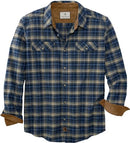 6279 LEGENDARY WHITETAILS MEN'S LEGENDARY STRETCH FLANNEL SHIRT L MIDNIGHT PLAID - Brand New