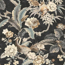 Surface Style Passerine Pavilion Floral Peel and Stick Wallpaper, (Charcoal) - Brand New